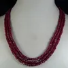 Натуральное 2х4 мм натуральное рубиновое ожерелье из бусин 3 rand 17 "-19" Ааа
