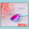 Spoons 8 Colors Heart Shape Spoon 304 Stainless Steel Tea Coffee Sugar Honey Ice Cream Scoop Kitchen Tableware Flatware Drop Deliver Dhqs7