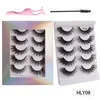 Handmade Reusable Mink False Eyelashes Eye End Lengthening Messy Crisscross Multilayer Thick Curly Winged Fake Lashes Extensions Easy to Wear DHL