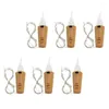 Strings 6pcs Flame Modeling Cork Fairy Lights Christmas Decoration Bottle