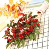 Decorative Flowers 2 Sizes Excellent Xmas Rattan Wreath Pendants Bright-colored Christmas Ornament Delicate Home Decor