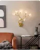 V￤gg lampa sovrum sovrum guld gren glas modern minimalistisk vardagsrum korridor bakgrundsdekoration lampor ac 220v g4