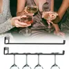 Porte-bouteilles de table 2 pièces verre en acier inoxydable utile pour porte-verres barre de rangement cuisine suspendu cintre étagère 221118