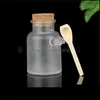 Storage Bottles Jars Bath Salt Bottle 100Ml/200Ml/300Ml Frosted Abs With Cork Lid Spoon Mask Powder Cream Storage Bottles Drop Del Dhtuj