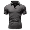 Mode polo skjortor solida design herrar kort ärm trendiga kläder grå röd vit svart stilig sport topp tee plus size s-5xl för hane