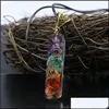 Andere Schmucksets Yoga 7 Chakra Orgon Energie Heilung Anhänger Halskette Naturstein Halsketten für Frauen Modeschmuck Drop Delive Dhgob