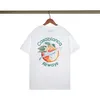 Diseñador Camiseta para hombre Camisetas de estilo de verano Bordado Casablanc Impresión de letras Camisetas sueltas Tendencia Manga corta Camisas casuales Tops Tamaño asiático S-XXL