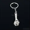 Nyckelringar Metalwrench Key Ring Mini Monkey Wrench KeyChain Holder Hand Tool Rings Fashion Smycken Handväska hänger Drop Delivery Dhjhu