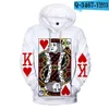 Erkek Hoodies Moda Poker 3d Erkek Kadın Sweatshirt Harajuku Baskı Hoodie Casual Street Giyim Çocuk Külot Beyaz Dış Giyim Üstleri