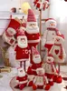 Christmas Decorations Big Dolls Tree Ornaments Toys Elk Santa Snowman Decoration Kids Year Gift 221117