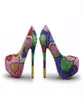 Chaussures en cristal colorées de qualité supérieure Righestone mélange couleurs de mariée chaussures de robe de mariée talon grande taille 33 34 à 45 Custo