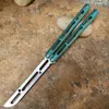 新しい Theone Balisong バタフライトレーナートレーニングナイフ Hom バジリスクスネークモンスタージルトスイングナイフ D2 ブレードチタンハンドルブッシュシステム EX10 キメラ BM42 UT85