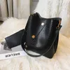 Avondtassen mode pu lederen bucket tas dames schouder dames handtas crossbody vrouwelijke klauwen dames portemonnee zwart