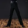 Scene Wear Professional Men's Ballroom Latin Dance Pants Plus Size Byxor Pocket Male Latino Cha Competition DWY2431