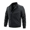 Mensjackor Autumn Winter Windbreaker Sports Casual Business Solid Simple Slim Fit Jacket Clothing 221118