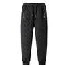 Men's Pants Winter Lamb Down Casual Mens Joggers Cotton Warm Plus Fleece Sweatpants Male Water Proof Thermal Trousers Oversize M-7XL