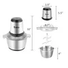 Grinder de viande hachoir alimentaire électrique 2L 300W Proward de cuisine en acier inoxydable pour les légumes de viande Fruits et noix de navires d'USA220