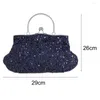 Evening Bags Elegant Frame Women Formal Beaded Purses And Handbags Bridal Sequins Clutch Bag Cocktail Party