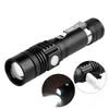 Ultra Bright Rechargeable LED-ficklampa XML T6 LED-lampvattentät fackla Zoombar multifunktion USB-laddning