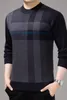 Suéteres de los hombres Casual Grueso Cálido Invierno Rayas Punto Pull Sweater Hombres Use Jersey Vestido Pullover Knit Mens Moda masculina 02196 221117