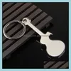 Key Rings Musical Instruments Guita Bottle Opener Key Ring Simple Metal Summer Beer Openers Keychain Bar Hand Tool Fashion Drop Deli Dhj4P