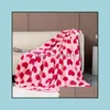 Blankets Adorable Milk Pattern Blanket Soft And Comfortable Childrens Warm Lovely Bedding Drop Delivery Home Garden Textiles Dhwrn