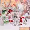 Juldekorationer Creative Glowing Christmas Faceless Old Men Doll Long and Short Santa Claus Forest Man Dolls Noys Decoration Dhlxx