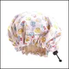 Bouchons de douche ajustement du bain animal bébé chapeau boucle boucle coiffure Bonnets en satin satin chapeaux de sommeil rond