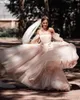 Принцесса свадебные платья Новые A-Line Tule свадебные платья без бретелек цветы vestidos de novia платье невесты Robe de Mariee