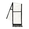 Polyester Sublimation Scarf Textile 6 Panels Winter Towel Thermal Transfer Neck Scarves with Tassels