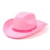 Berets All-Match Studded Cowboy Hat Western Fancy Dress Wild West Cap Vintage 2022 Przybysze