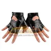 ST233 gants en cuir PU Punk hip-hop demi-doigt gants tactiques ronds sans doigts gant à ongles