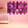 Aufkleber für Kinderspielzeug, 50 Stück, rosa Neon, ästhetisches Wand-Collage-Set, Zimmer, Schlafzimmer, Wohnzimmer, Heimdekoration, Poster, warme Farbe, Ornament, Po, Geschenk für Erwachsene 221117