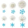 Snowflake Biscuit Cutters Plastic Fondant Plunger Spring Mold Sugarcraft Cake Cookie Decorating Mold Baking Tools MJ1131