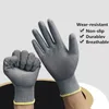 Nitrile safety coated work gloves PU gloves Nitrile Gloves and palm coated mechanical work gloves obtained