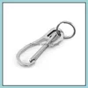 Key Rings Stainless Steel Key Ring Quickd High Quality Rainbow Keyring Hangs Keychain Holders Carabiner Women Men Outdoor Drop Deliv Dhcvb