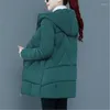 Trench Cods Coats Winter Women's Long Female Femme Parkas Big Size Vestes Hooded Femme d￩contract￩e Coton Down Overcoats