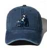 Basker tonåringar denim baseball cap män kvinnor cowboy ben sommar höst hip hop för anime svart butler tecknad hattar