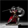 Handwerkswerkzeuge Antikes Rom Ornament Retro Spartan Charakter Modell Harz Handwerk Figuren Wohnkultur Krieger Statue Figur Dekorieren Geschenk Dh60A