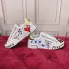 Populaire mannen vrouwen laag gesneden casual schoenen sneakers lederen platform lederen schoenen feest bruiloft sneakers maat35-45