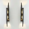 Lâmpada de parede nórdica Arte de ferro moderno LED G9 Sala de cabeceira Backway Backway Gold Black Design Decor Iluminação Luminária