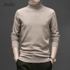 Men's Sweaters Turtleneck Autumn Winter Rollneck Warm 100 Merino pure wool Knitted Keep Men Jumper 221117