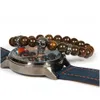 Bracelets à breloques Sier Bracelet Skl en acier inoxydable en gros 10 Pcs / Lot Couleur Kee Bracelets perlés avec 8 mm de perles en pierre naturelle Drop D Dhcel