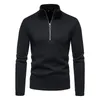 Suéteres para hombres Suéter con cremallera cálida Chaqueta de invierno Color sólido Sudaderas con cuello alto Jersey Jumpers Cuello alto de gran tamaño de punto S-3XL 221117