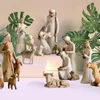 Baby Toy Gift Set 20 PCS Nativity Set Graverad handm￥lad dockkonstf￶delseinsamling Dekorativ staty Hem Juldekoration 2627 E3