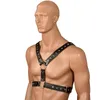 Catsuit Costumes Cool Man Simple Leather Double Rivet I-Shaped Armor