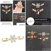 Pins Brooches Pins Brooches Christmas Sweater Clasp Cardigan Clip Cloak Shawl Shirt Brooch Drop Delivery Jewelry Dhcb6