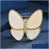 Pinki broszki piny broszki jesień i zima złota koreańska wersja akrylowa broszka motylowa moda moda cor dzikie dhkjt