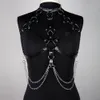 Strumpfbandgurte Sexy Body Leder Bondage Käfig Rave Hosenträger Strumpf Gothic -Gurt Frau Verstellbare Geschlecht Dessous Punk4785341