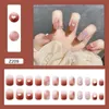 Faux Ongles Faux Ensemble Avec Des Conceptions 24pcs / set Style Coréen Nail Art Accesoires Charmes Fournitures Pour Les ProfessionnelsFaux